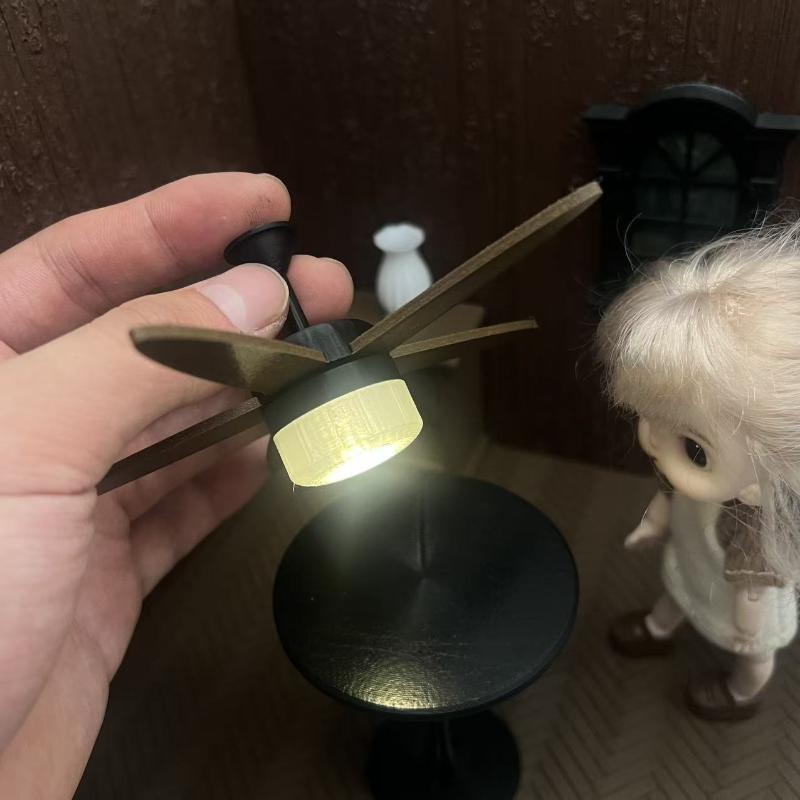 // ミニチュアヴィンテージ天井ファン LED ライトオーナ - Lighting Decor For House のレビューと価格