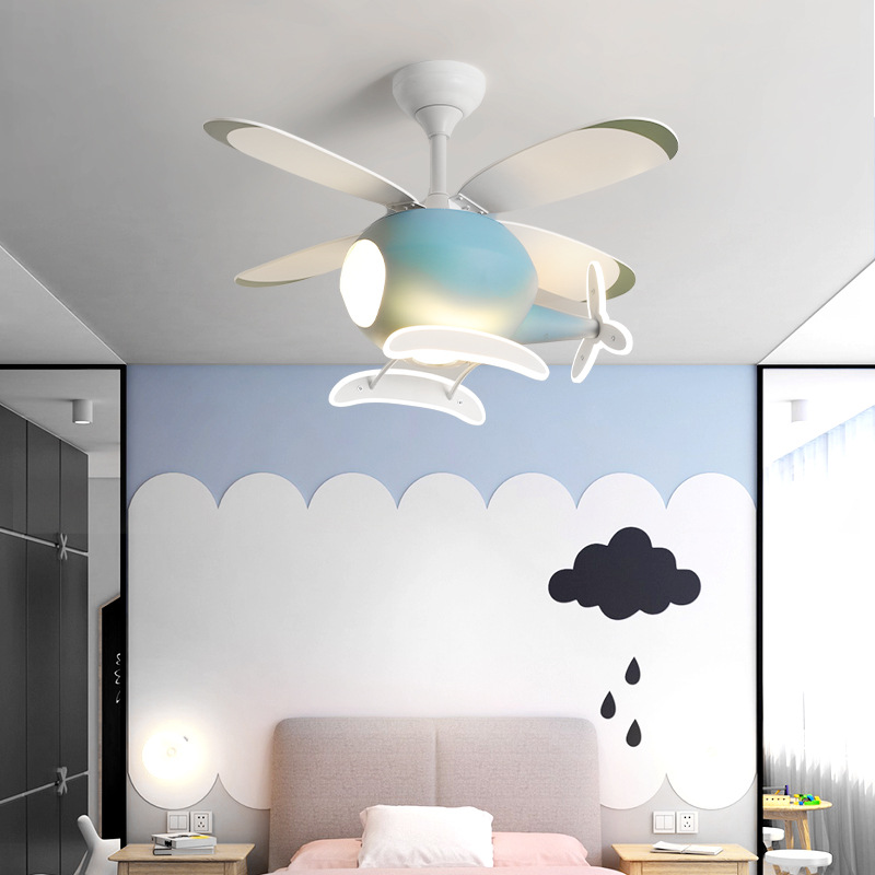 現代のクリエイティブ漫画飛行機ファンライトシンプルな装飾 L - Lighting Decor のレビューと価格