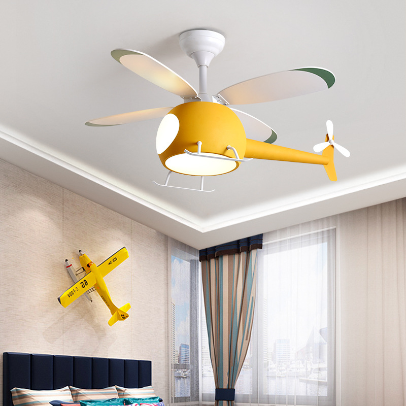 現代のクリエイティブ漫画飛行機ファンライトシンプルな装飾 L - Lighting Decor のレビューと価格