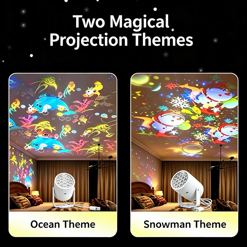 クリスマスカラフルオーシャンワールドプロジェクターランプ、回 - Lighting World Decor のレビューと価格