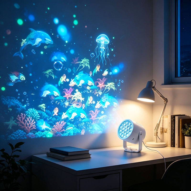 クリスマスカラフルオーシャンワールドプロジェクターランプ、回 - Lighting World Decor のレビューと価格