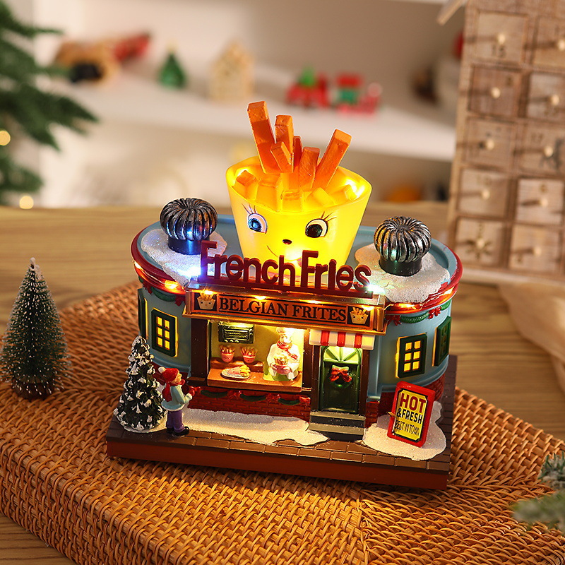 クリスマスライトアップミュージックボックスデコレーション樹脂 - Lighting Decoration Ideas For Home のレビューと価格