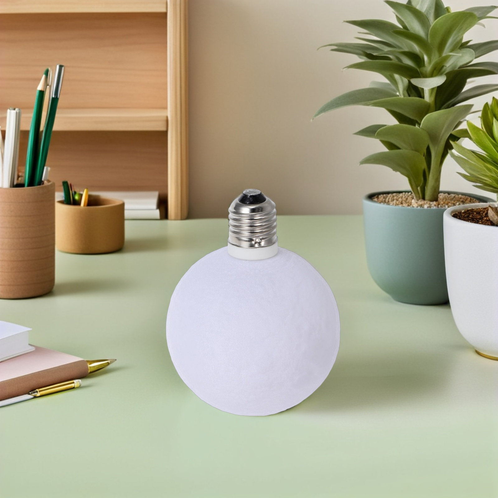 モダンな月型ランプ。3Dプリントによる月のテクスチャを再現。 - Room Lighting Bedroom Decor のレビューと価格