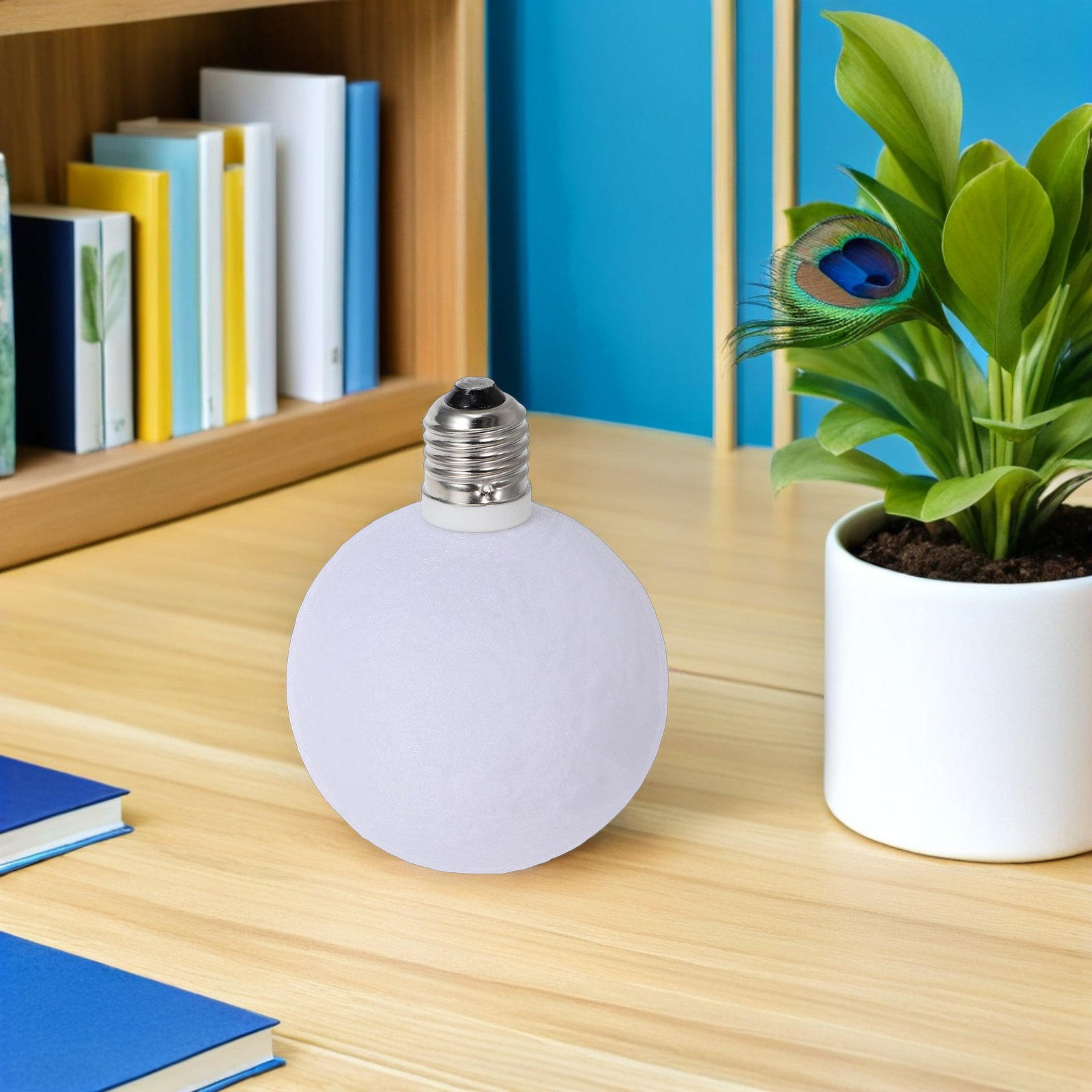 モダンな月型ランプ。3Dプリントによる月のテクスチャを再現。 - Room Lighting Bedroom Decor のレビューと価格