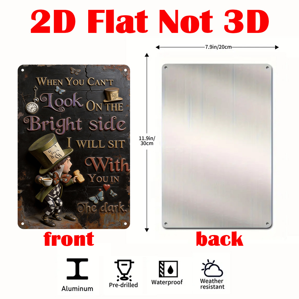 マッドハッター「ライトサイド」引用メタルプラーク |   不 - Lighting Metal Wall Decor のレビューと価格
