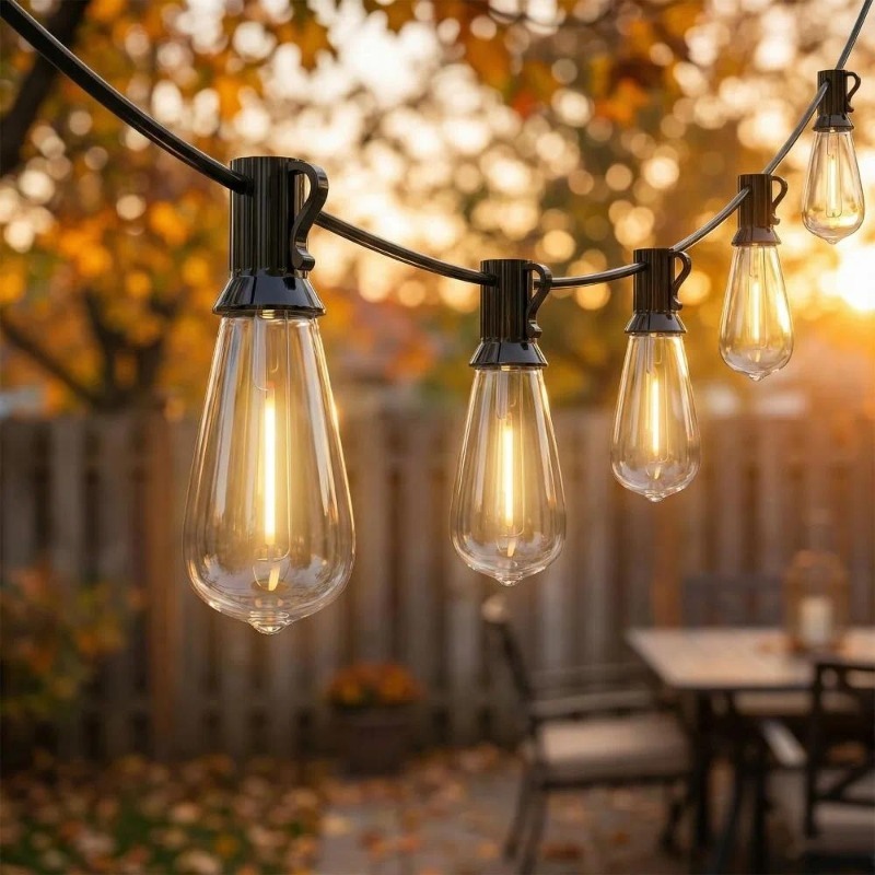 屋外用ソーラーLEDパパイヤ型フェアリーストリングライト 防 - Outdoor Lighting Wedding Decor のレビューと価格