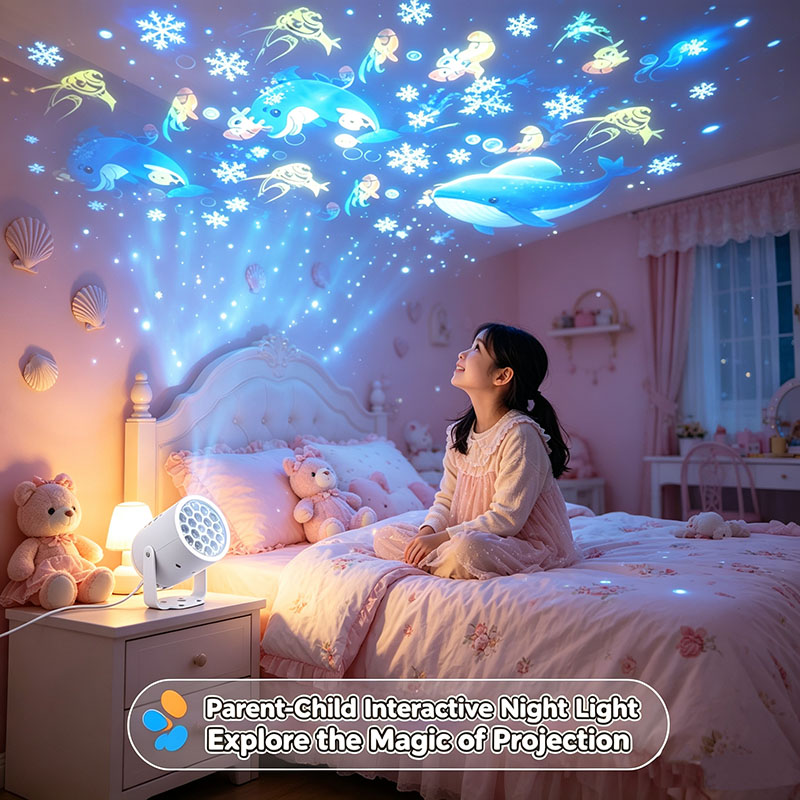 LED回転式プロジェクターランプ、カラフルなオーシャンワール - Lighting World Decor のレビューと価格